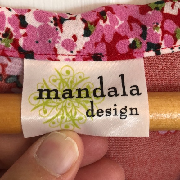 Red floral dress by independent Canadian designer - Picture 6 of 6